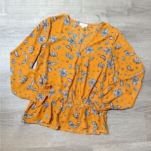 •LOFT• PAISLEY PRINT BLOUSE
